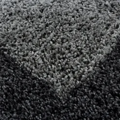 Life Rund Shaggy tæppe Ramme - Grå