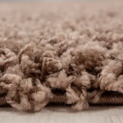 Life Shaggy tæppe Ensfarvet - Mokka