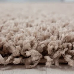 Life Shaggy tæppe Ensfarvet - Beige