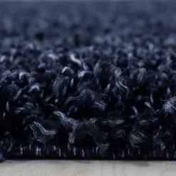 Life Shaggy tæppe Ensfarvet - Blå