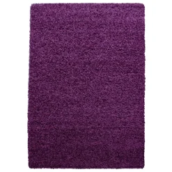 Life Shaggy tæppe Ensfarvet - Lilla