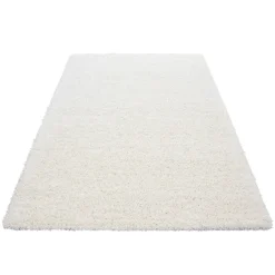 Life Shaggy tæppe Ensfarvet - Creme