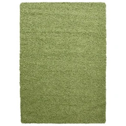 Life Shaggy tæppe Ensfarvet - Grøn