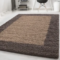 Life Shaggy tæppe Ramme - Brun