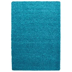 Life Shaggy Tæppeløber Ensfarvet - Turkis