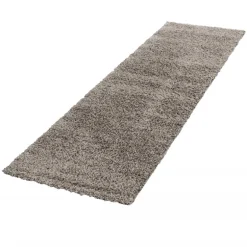 Life Shaggy Tæppeløber Ensfarvet - Brun