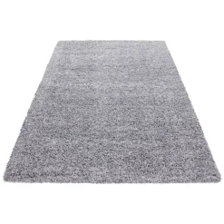 Life Shaggy Tæppeløber Ensfarvet - Lysegrå