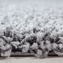 Life Shaggy Tæppeløber Ensfarvet - Lysegrå