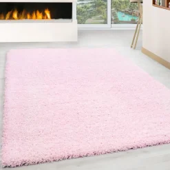Life Shaggy Tæppeløber Ensfarvet - Pink