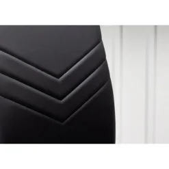 Lily Spisebordsstol - Sort med forkromet stål ben