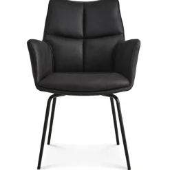 LilySpisestuestol med armlæn - Micro læder