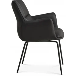 LilySpisestuestol med armlæn - Micro læder