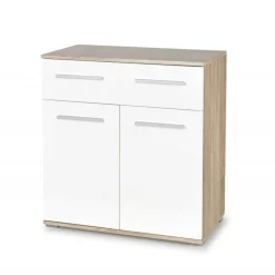 LIMA KM-1 Kommode, - Sonoma eg. / Hvid