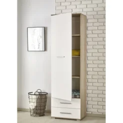 LIMA REG1 Skab - Sonoma eg. / Hvid