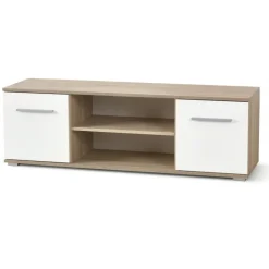 LIMA RTV1 TV BORD 137cm - Sonoma eg. / Hvid