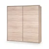 LIMA S-1 Garderobeskab med skydedøre B153 x H210 - Sonoma eg.