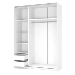 LIMA S-1 Garderobeskab med skydedøre B153 x H210 - Sonoma eg.