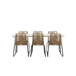 Lina Loungesæt - Havemøbelsæt - Beige,Brun