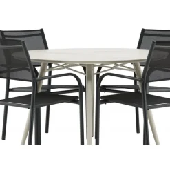 Lina Rund Loungesæt - Havemøbelsæt - Beige,Sort