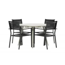 Lina Rund Loungesæt - Havemøbelsæt - Beige,Sort