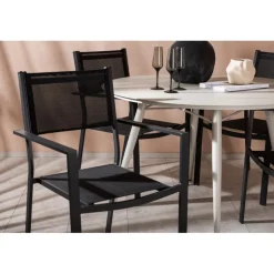 Lina Rund Loungesæt - Havemøbelsæt - Beige,Sort