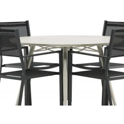 Lina Rund Loungesæt - Havemøbelsæt - Beige,Sort