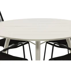 Lina Rund Loungesæt - Havemøbelsæt - Beige,Sort