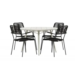 Lina Rund Loungesæt - Havemøbelsæt - Beige,Sort