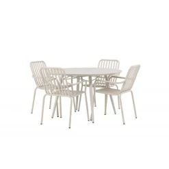 Lina Rundt Loungesæt - Havemøbelsæt - Beige