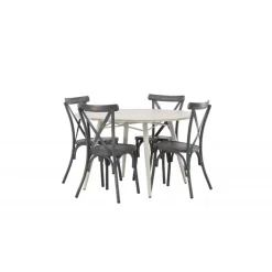 Lina Rundt Loungesæt - Havemøbelsæt - Beige,Mørkegrå