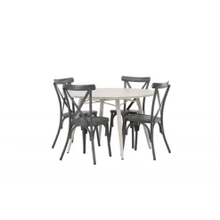 Lina Rundt Loungesæt - Havemøbelsæt - Beige,Mørkegrå