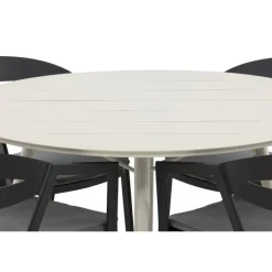 Lina Rundt Loungesæt - Havemøbelsæt - Beige,Sort