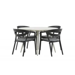 Lina Rundt Loungesæt - Havemøbelsæt - Beige,Sort