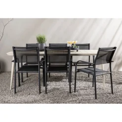 Lina t Loungesæt - Havemøbelsæt - Beige,Sort