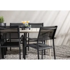 Lina t Loungesæt - Havemøbelsæt - Beige,Sort