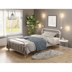 LINA 90x200 metalseng - Hvid