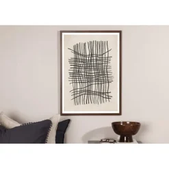 Linework Plakat - Beige og Sort