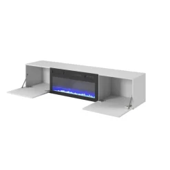 LIVO RTV 180 TV bord med pejs, Hvid