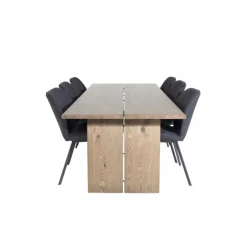 Logger Spisebordssæt - Sort og Natur