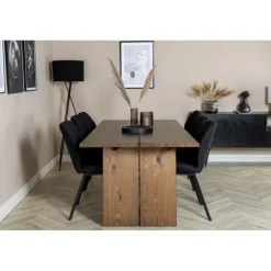 Logger Spisebordssæt - Sort og Natur