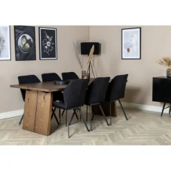 Logger Spisebordssæt - Sort og Natur