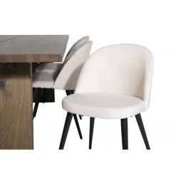 Logger t Spisebordssæt - Beige, Sort og Natur