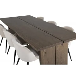 Logger t Spisebordssæt - Beige, Sort og Natur