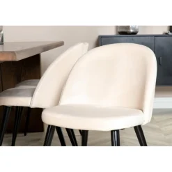 Logger t Spisebordssæt - Beige, Sort og Natur