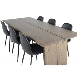 Logger t Spisebordssæt - Sort og Natur