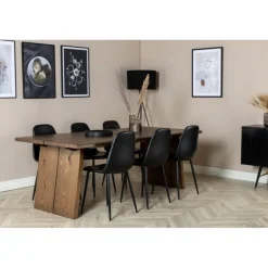 Logger t Spisebordssæt - Sort og Natur