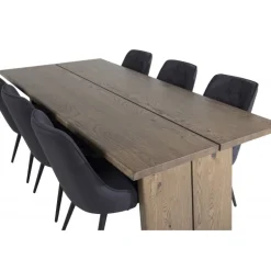 Logger t Spisebordssæt - Sort og Natur