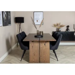 Logger t Spisebordssæt - Sort og Natur