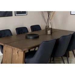 Logger t Spisebordssæt - Sort og Natur