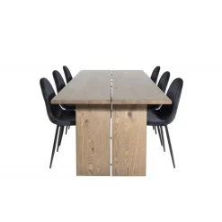 Logger t Spisebordssæt - Sort og Natur